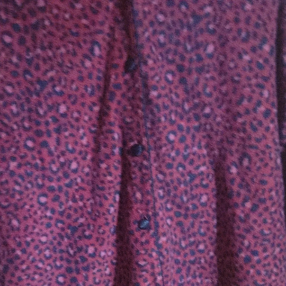 Joan Boyce Red Button Down Leopard Print Shirt